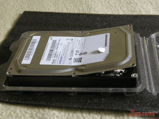 Dysk otwierany siłowo przez naszego klienta.