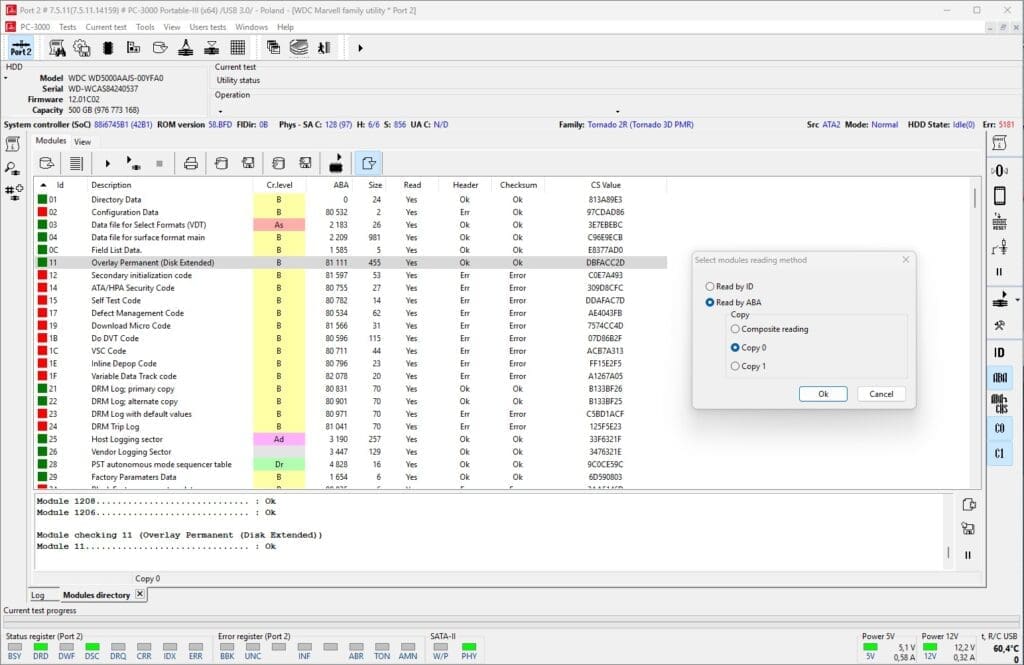 Struktura i moduły SA dysku Western Digital Struktura i moduły SA dysku Western Digital