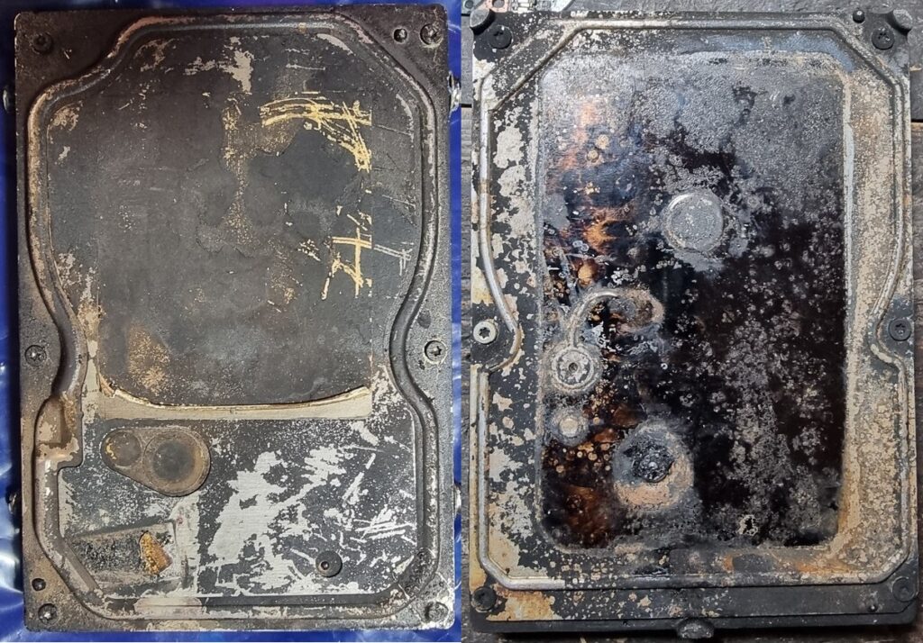 Dyski Hitachi i Western Digital uszkodzone podczas pożaru domu