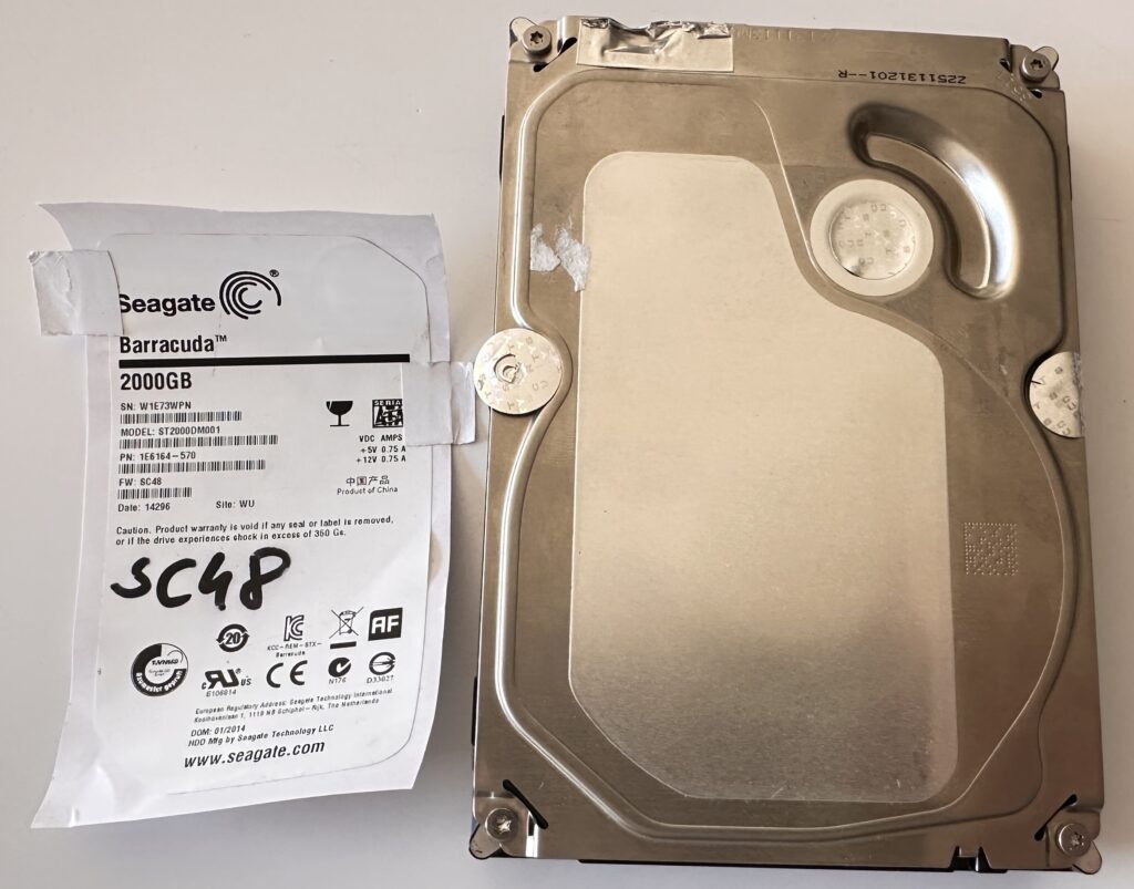 Odzyskanie danych z Seagate ST2000DM001 po innych serwisach